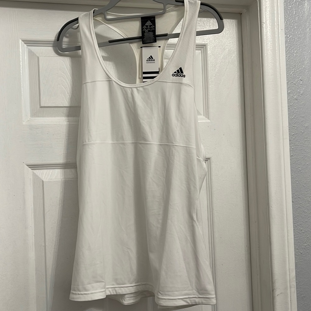 Adidas performance tank tops white size Ex large